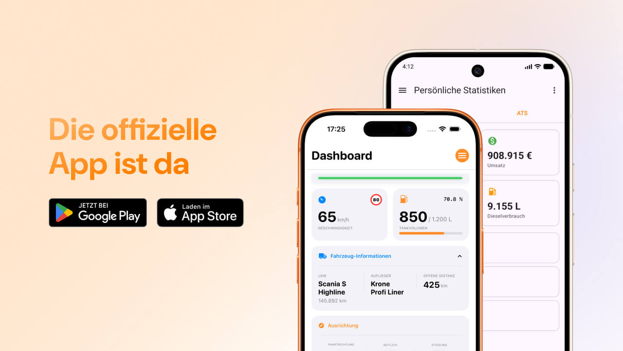 Ankündigung der Trucking VS App